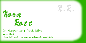 nora rott business card