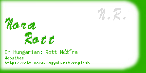 nora rott business card